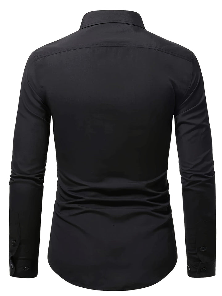 Levoire | Pull-Over Pour Hommes Unicolore Avec Revers Pour Un Look Élégant