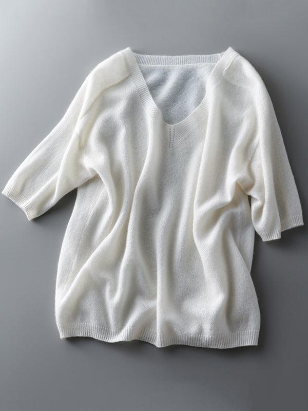 Levoire | Pull En Maille Avec Sensation Cachemire Et Décolleté En V