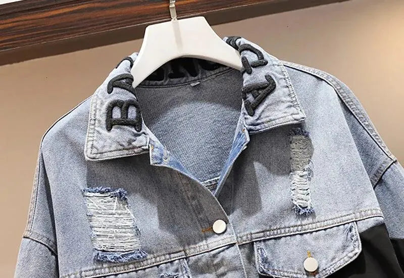 Levoire | Veste en patchwork en denim