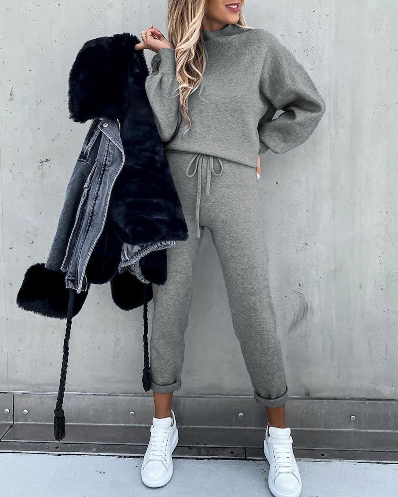 Levoire | Ensemble De Loungewear Premium Confortable Et Élégant Pour Femmes Gris