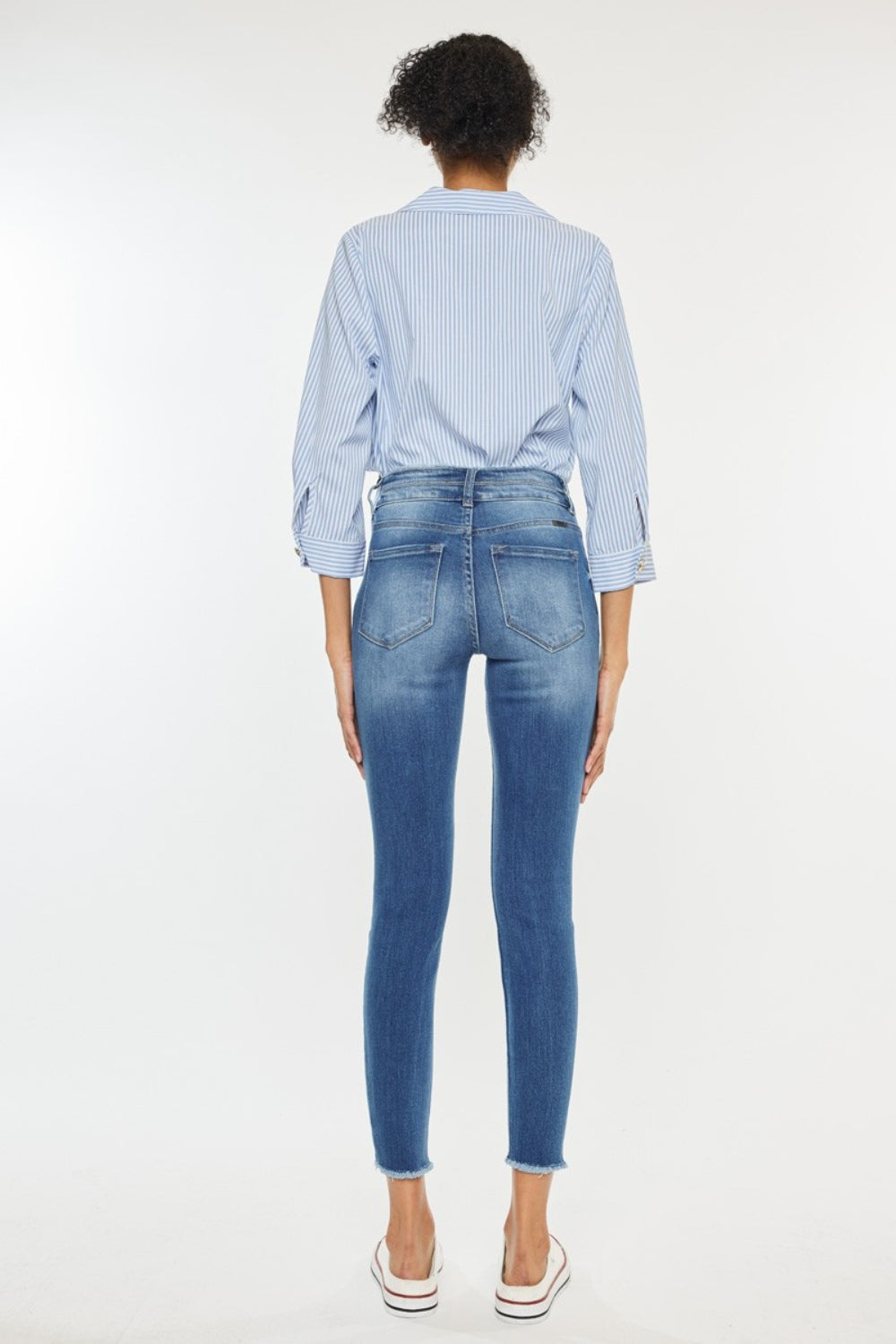 Levoire | Jean Skinny En Denim Raidoilla