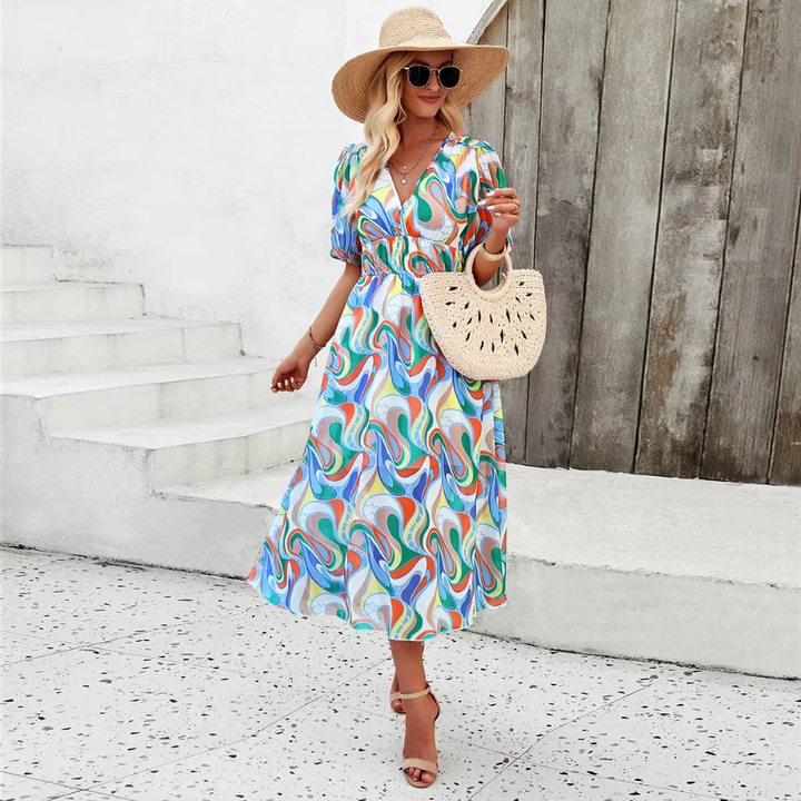 Levoire | Robe Fleurie Fluide Pour Un Look Estival Parfait Multicolore