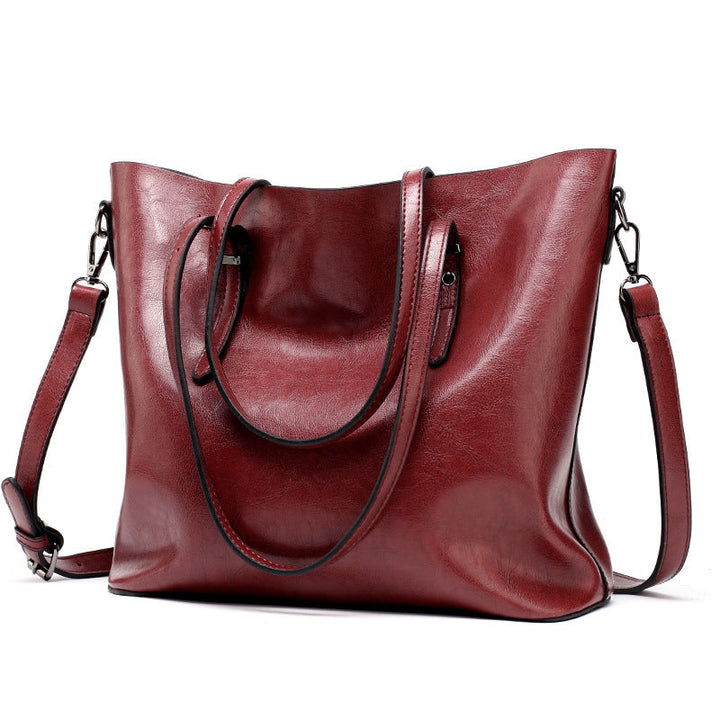Levoire | Sac Fourre-Tout En Cuir Huilé Bordeaux
