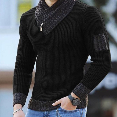 Levoire | Pull En Tricot Pour Hommes Avec Col Châle