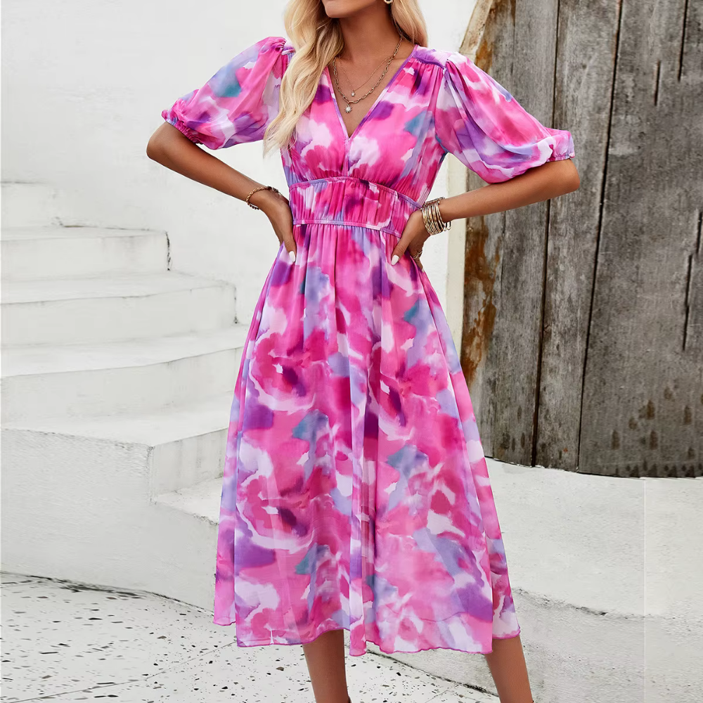 Levoire | Robe Fleurie Fluide Pour Un Look Estival Parfait Rosa