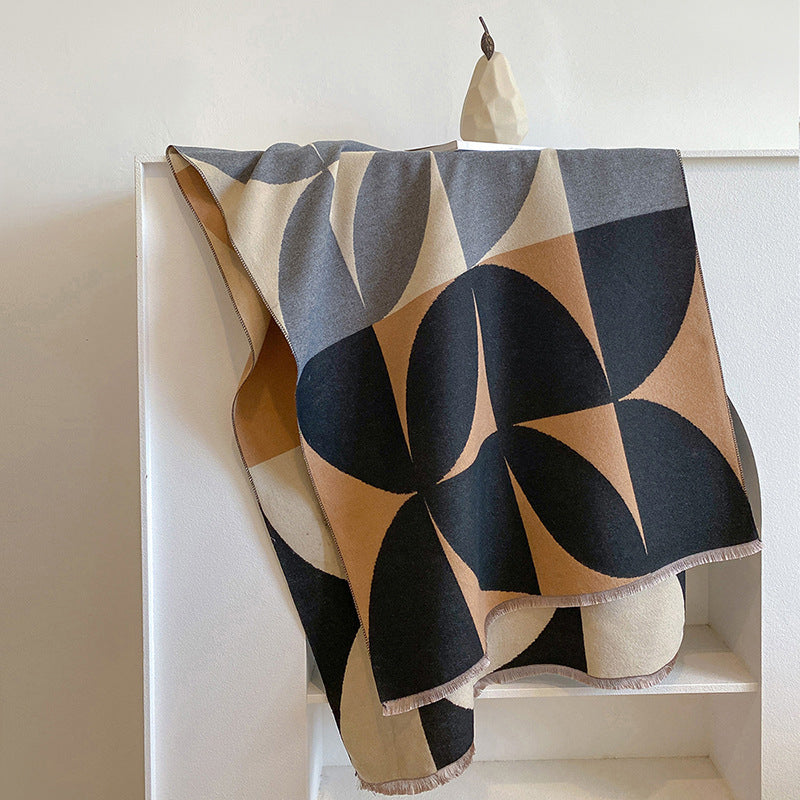 Levoire | Écharpe Chaude À Motifs Géométriques