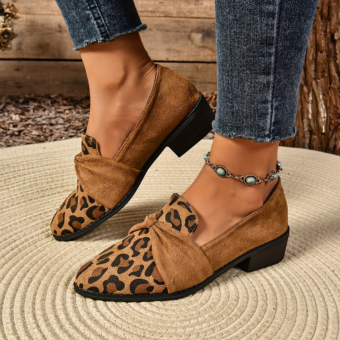 Levoire | Sandales Pour Femmes Élégantes À Motif Léopard Avec Lacets