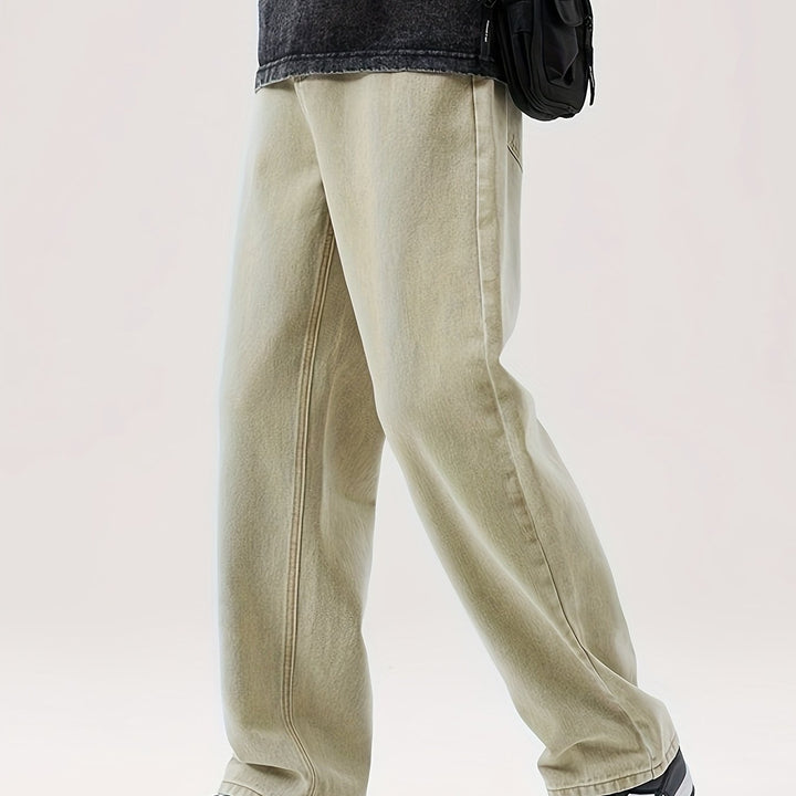Levoire | Mélange De Coton Pantalon En Jean Décontracté Ample Style Urbain