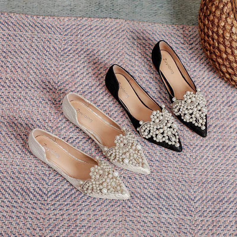 Levoire | Élégante ballerine avec des perles
