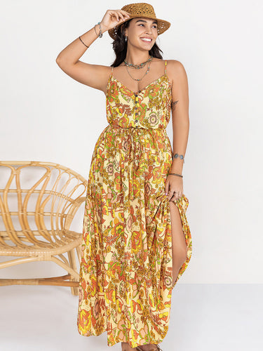 Levoire | Plus Size Robe Maxi Cami Imprimée À Col V