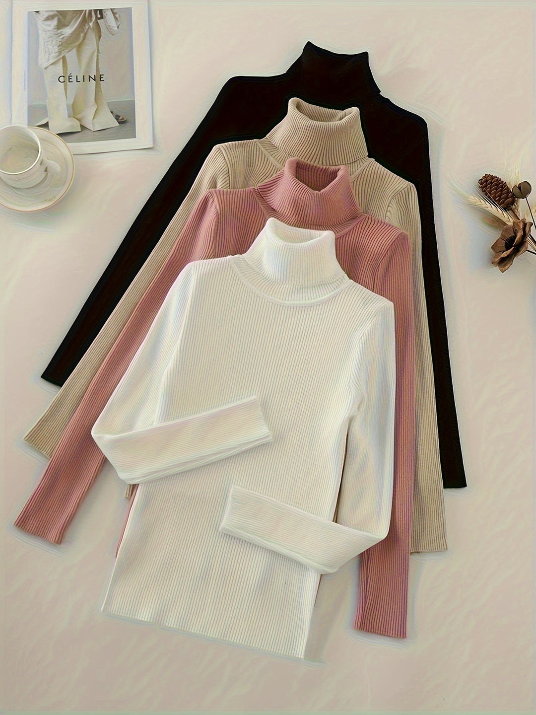 Levoire | Chemise À Col Montant Confortable Avec Manches Longues Packs 1