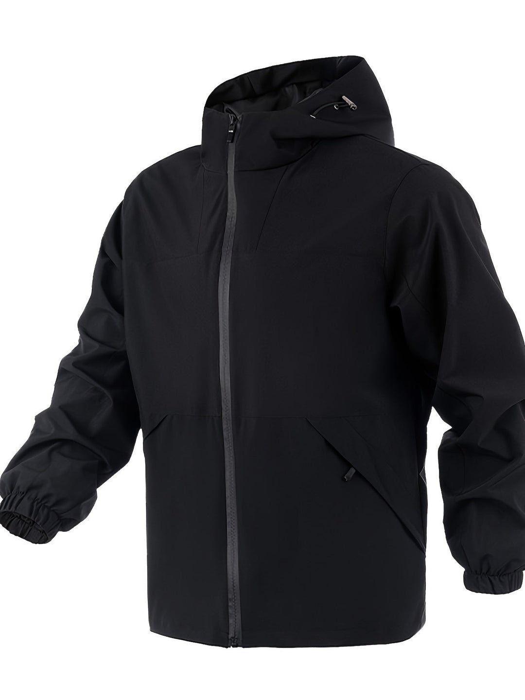 Levoire | Veste Légère Pour Homme Avec Capuche, Décontractée En Coloris Bloc Noir