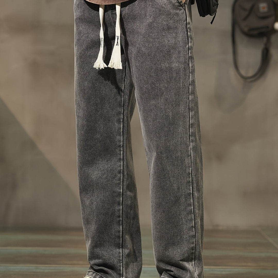 Levoire | Printemps/Automne, Pantalons Droits En Jean Décontractés Pour Hommes