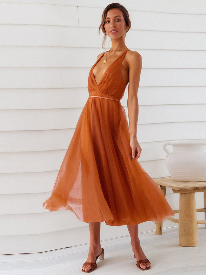Levoire | Robe Camisole À Col Sweetheart Imprimée Liée