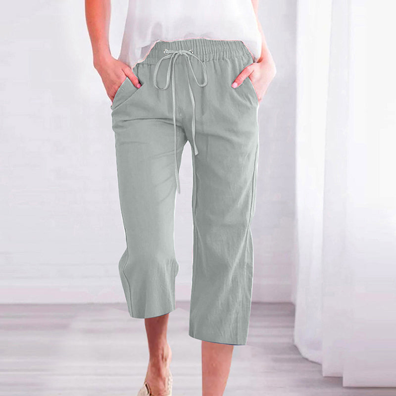 Levoire | Pantalon Décontracté Uni Vert Clair