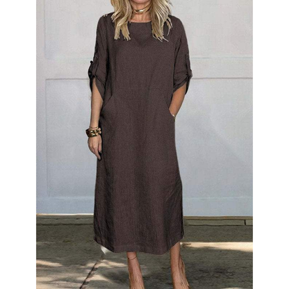 Levoire | Robe Maxi Decontractee Coupe Detendue Femmes Brun