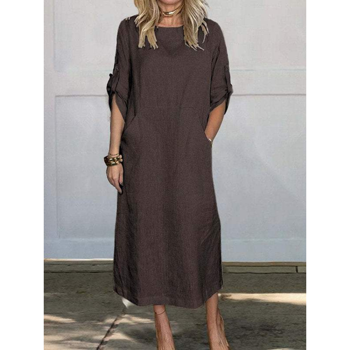 Levoire | Robe Maxi Decontractee Coupe Detendue Femmes Brun