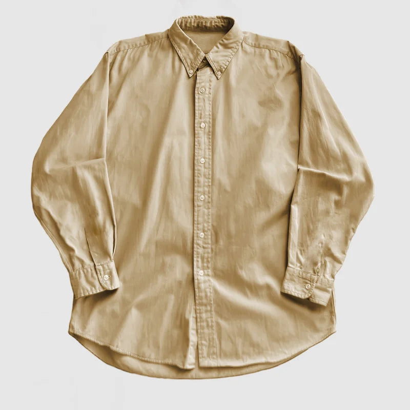 Levoire | Chemise Vintage Pour Hommes Avec Look Delave Et Manches Longues