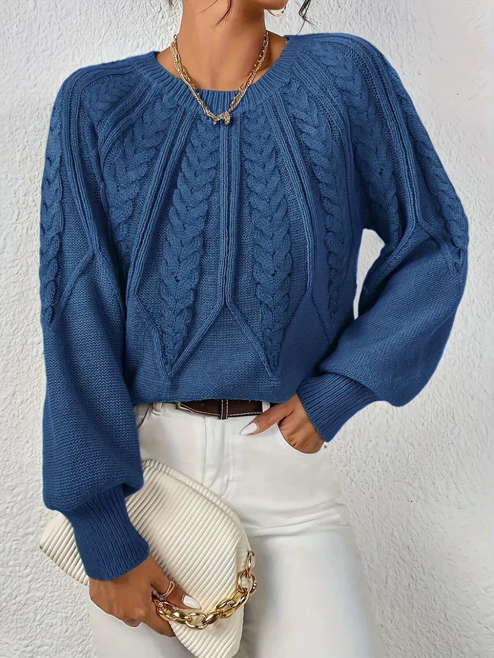 Levoire | Pull Torsadé Décontracté Et Élégant Bleu