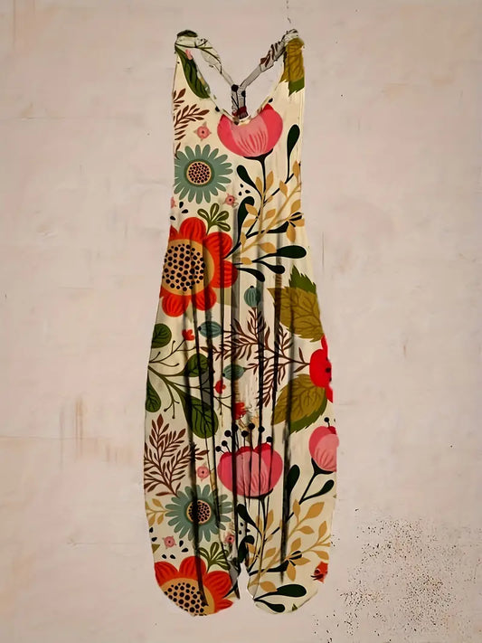 Levoire | Combinaison À Imprimé Intégral Décolleté En V Jaune