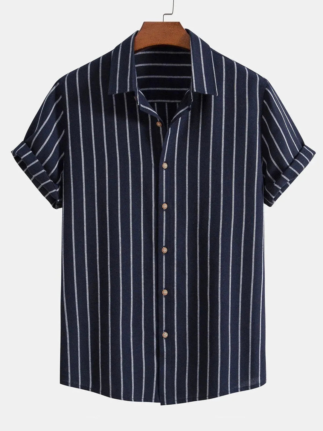Levoire | Chemise à manches courtes pour hommes Z3772 Robe bleue Merilinjan