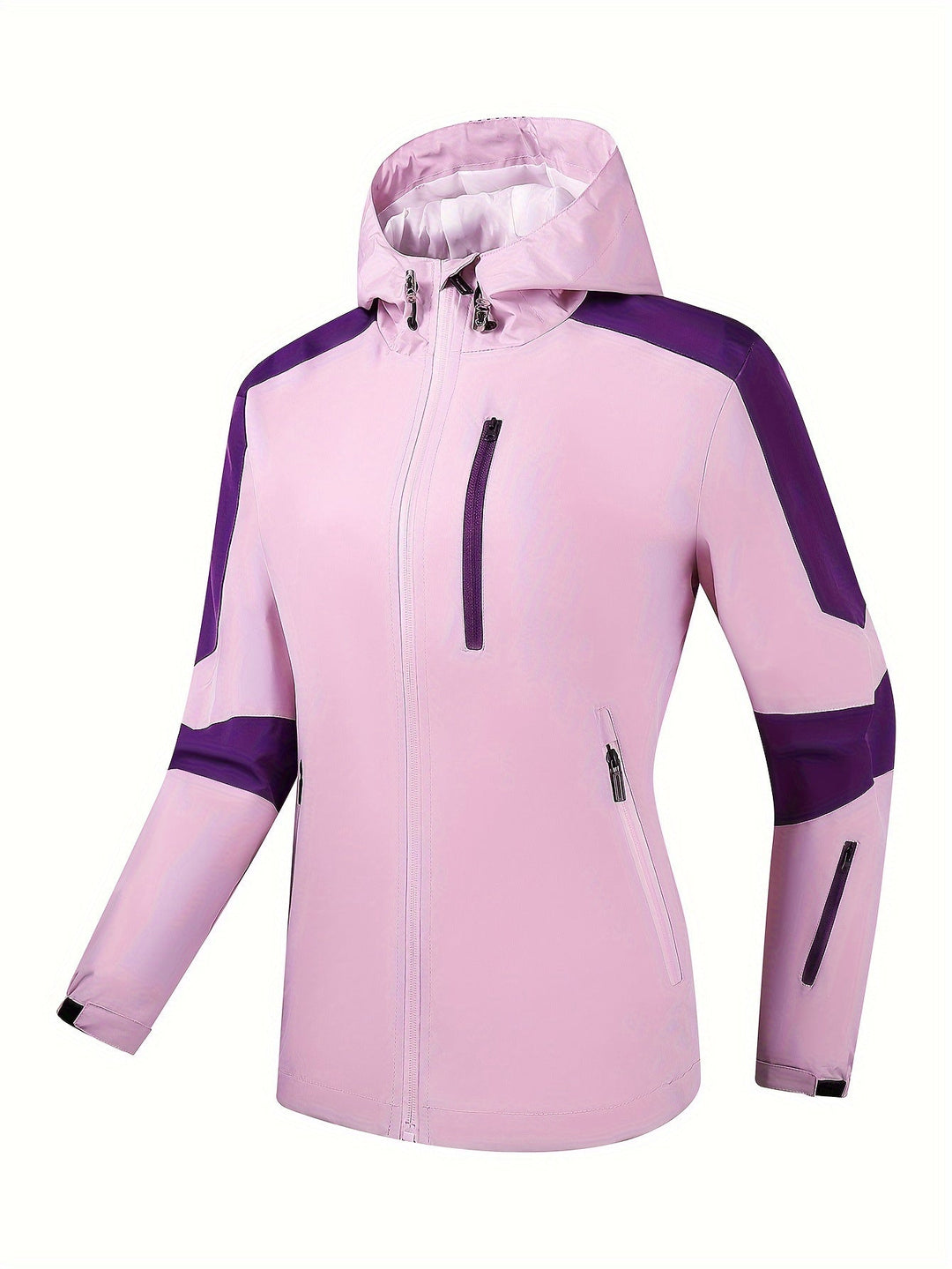 Levoire | Sweat À Capuche Color Block Sportif En Grandes Tailles Gris clair