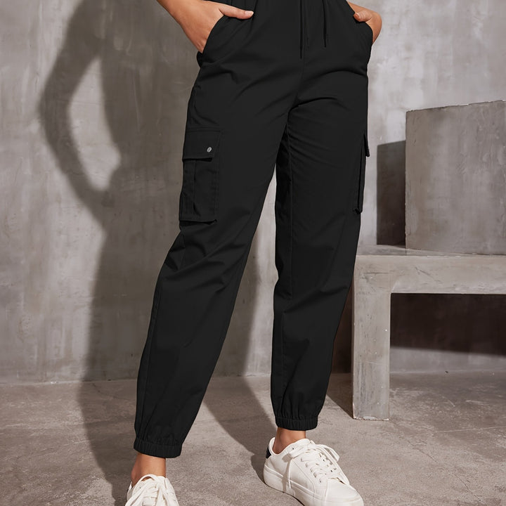 Levoire | Pantalons Cargo Taille Haute Uni