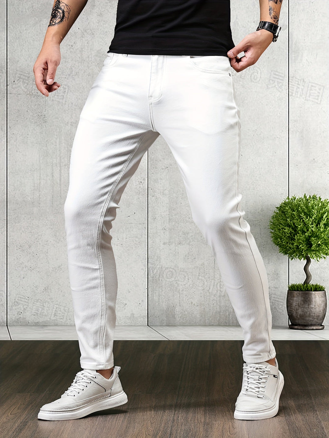 Levoire | Slim Fit Stretchdenim Jeans Beige