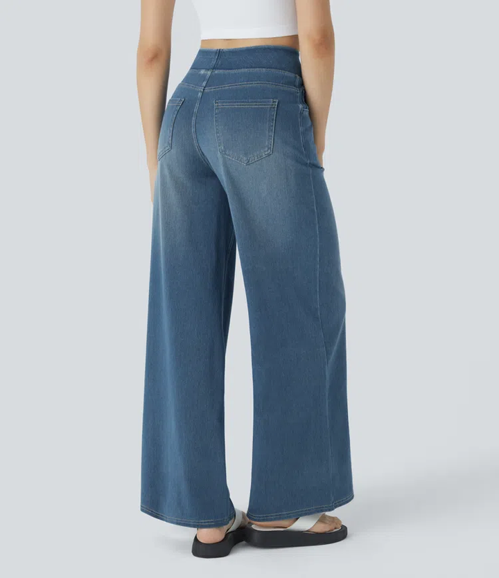 Levoire | Pantalon Denim Stretch Taille Haute Femme