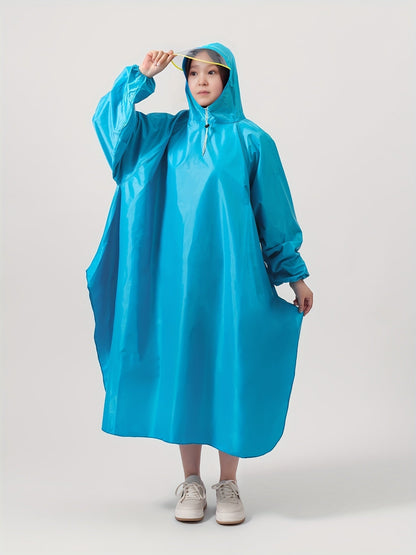 Levoire | Poncho De Pluie Unisexe Imperméable Avec Foulard Bleu ciel profond Une taille
