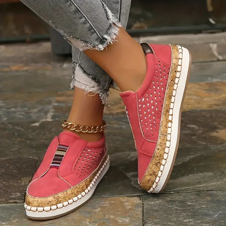Levoire | Mocassins Légers À Détails Élastiques Pour Femmes Rot