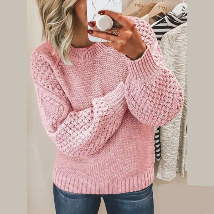 Levoire | Pull En Tricot Avec Des Manches Ballon Rosa
