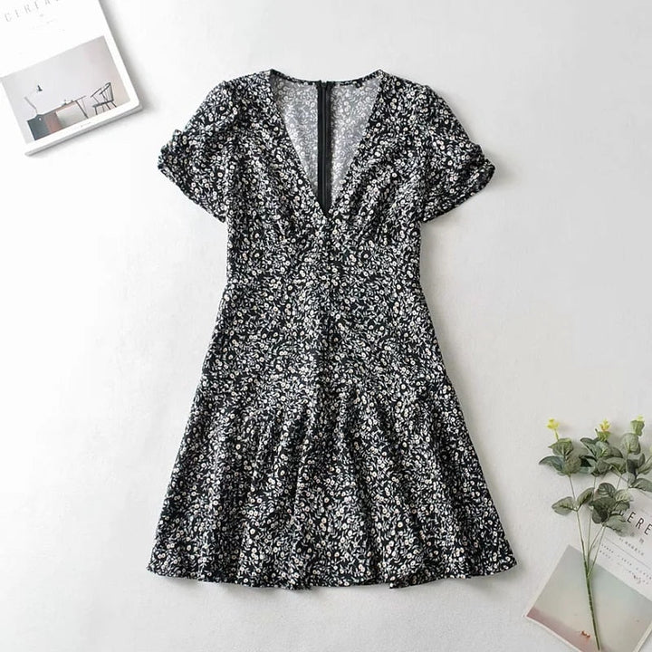 Levoire | Robe D'Été À Motifs Floraux Noir