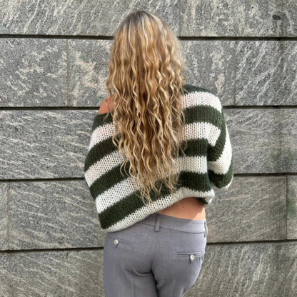 Levoire | Pull En Tricot Décontracté Surdimensionné À Rayures