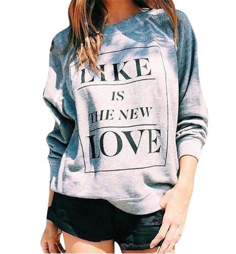 Sweat-shirt pour femmes avec lettrage créatif et coupe décontractée Levoire