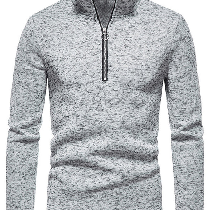Levoire | Hoodie Pour Hommes À Demi-Zip Gris clair