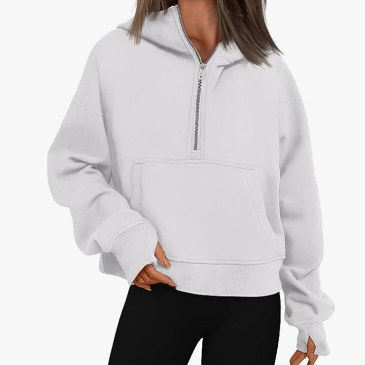 Levoire | Sweatshirt Fermeture Éclair Automne Blanc