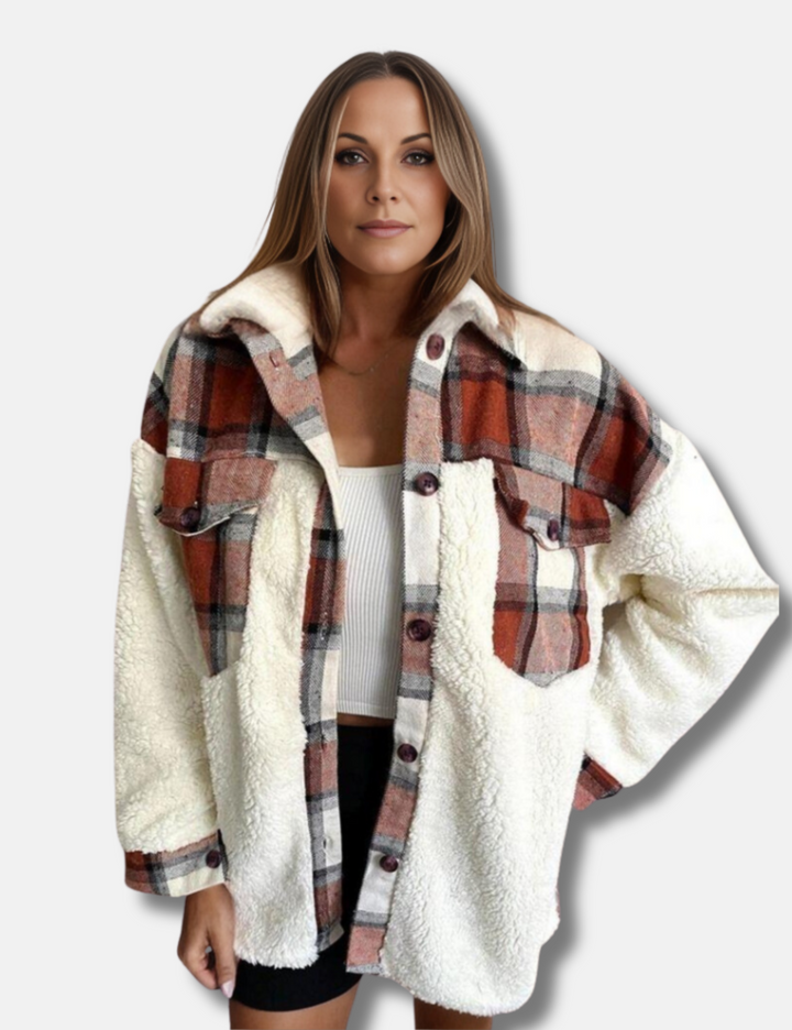 Levoire | Veste Cool Avec Design Patchwork Braun