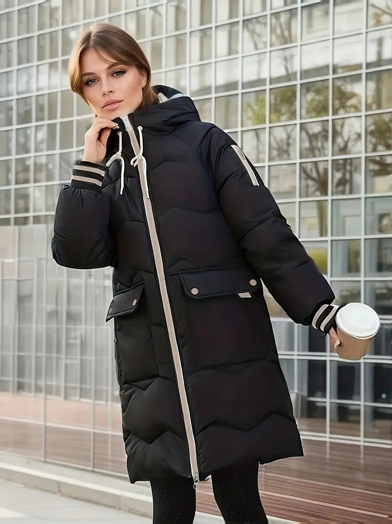 Levoire | Manteau Avec Capuche Et Fermeture Éclair Pour Femmes Noir