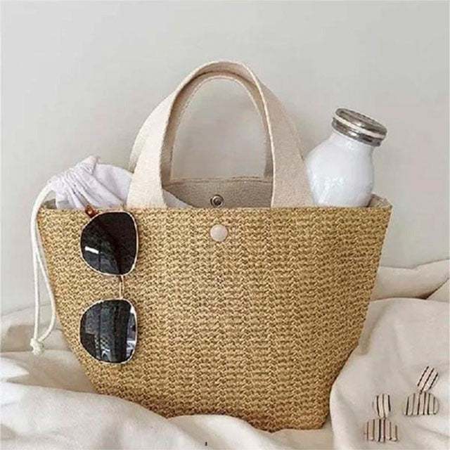 Levoire | Sac De Plage En Paille Blanc