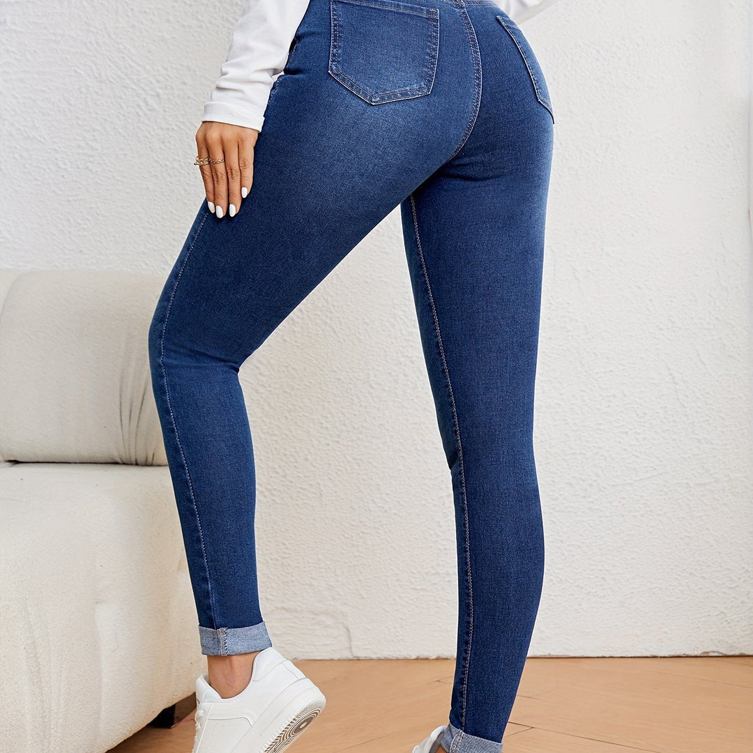 Levoire | Vert Olive Femme Jean Slim Fit Taille Haute Bleu marine