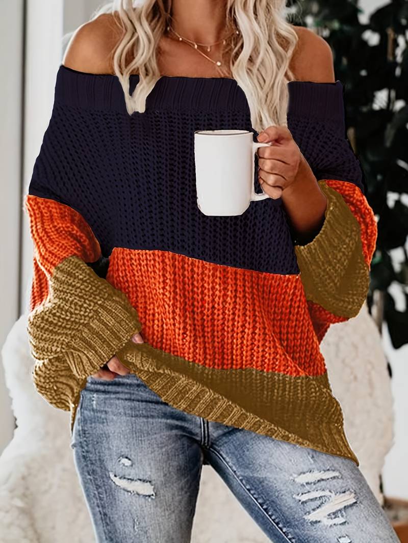 Levoire | Off Shoulder Pullover En Plusieurs Couleurs rouge
