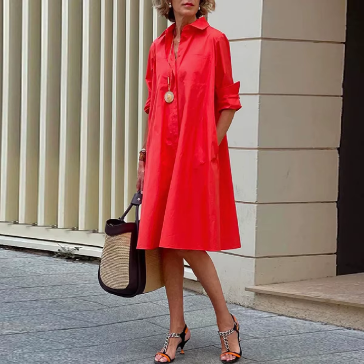 Levoire | Robe Chemise Élégante Pour Un Look Intemporel Rot