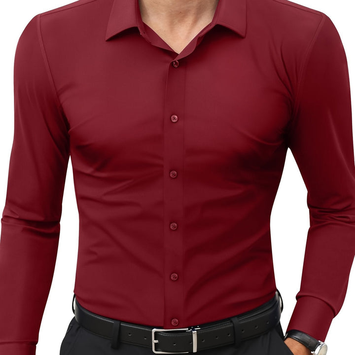 Levoire | Slim Fit Stretch Chemise Homme Boutonnée
