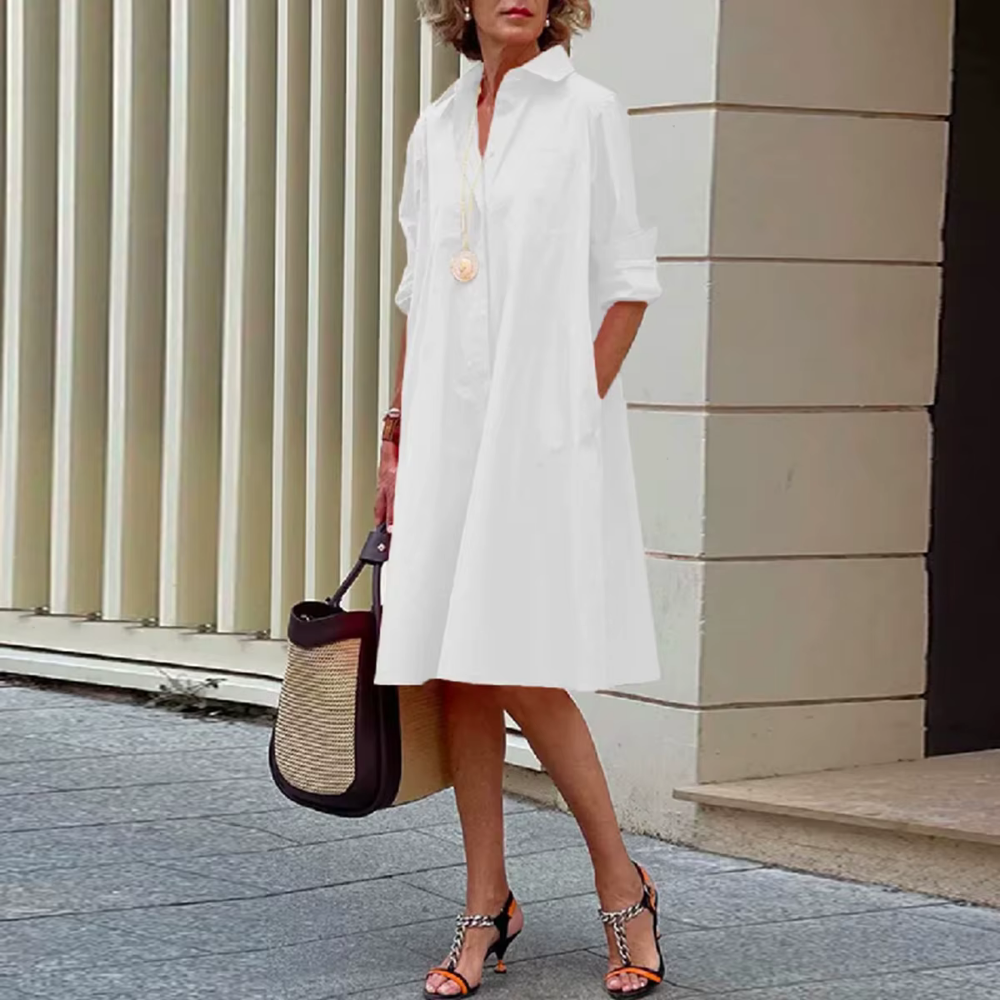 Levoire | Robe Chemise Élégante Pour Un Look Intemporel blanc