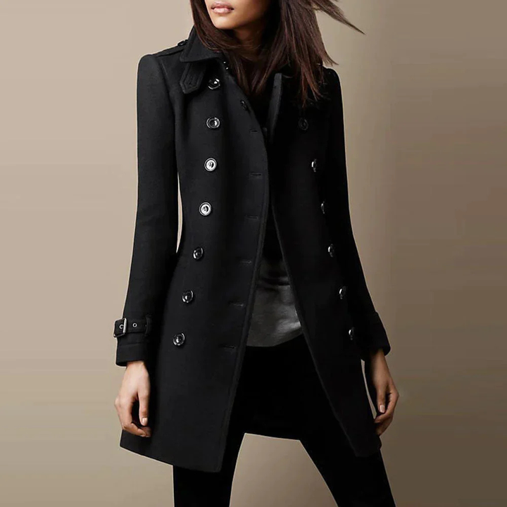 Levoire | Manteau Élégant Pour Femmes En Bleu Royal Noir