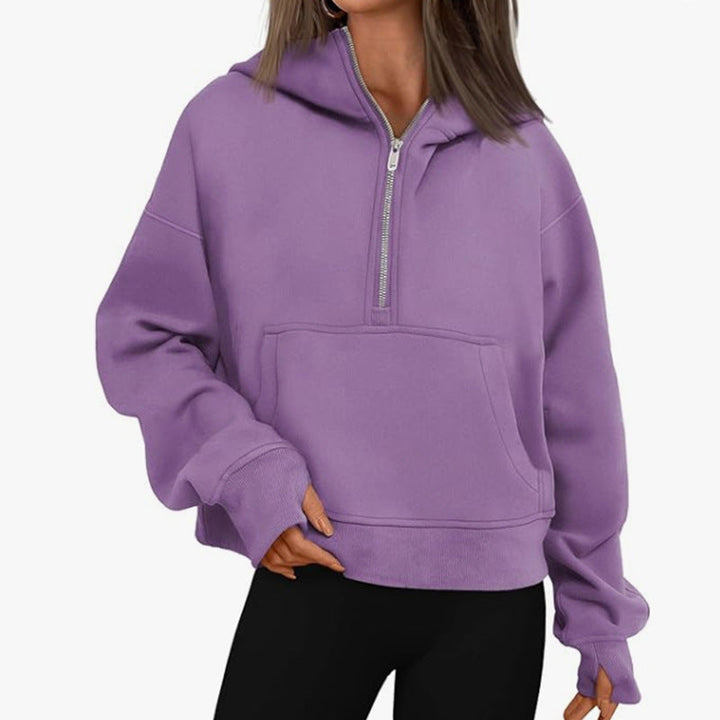 Levoire | Sweatshirt Fermeture Éclair Automne Violet