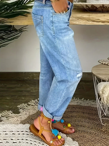 Levoire | Usé Bleu Femme Stretch Jean