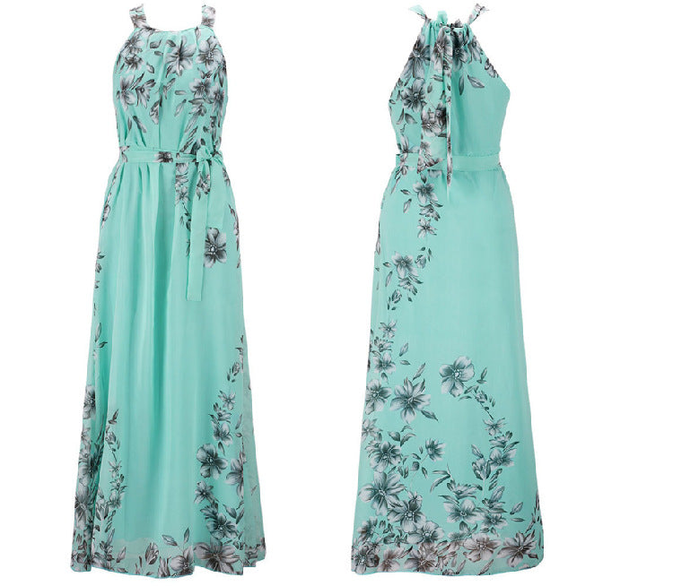 Robe maxi femme avec design floral et décolleté décontracté Levoire