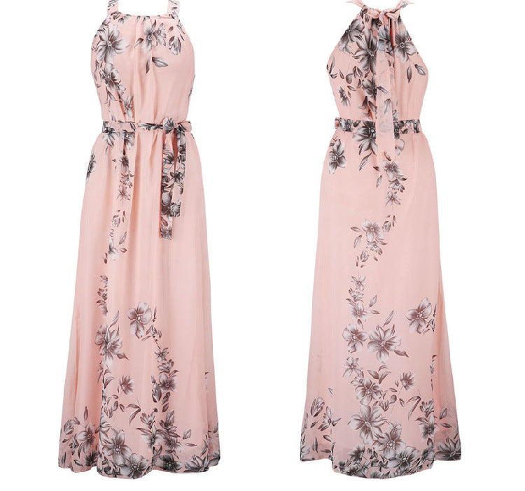 Robe maxi femme avec design floral et décolleté décontracté Levoire